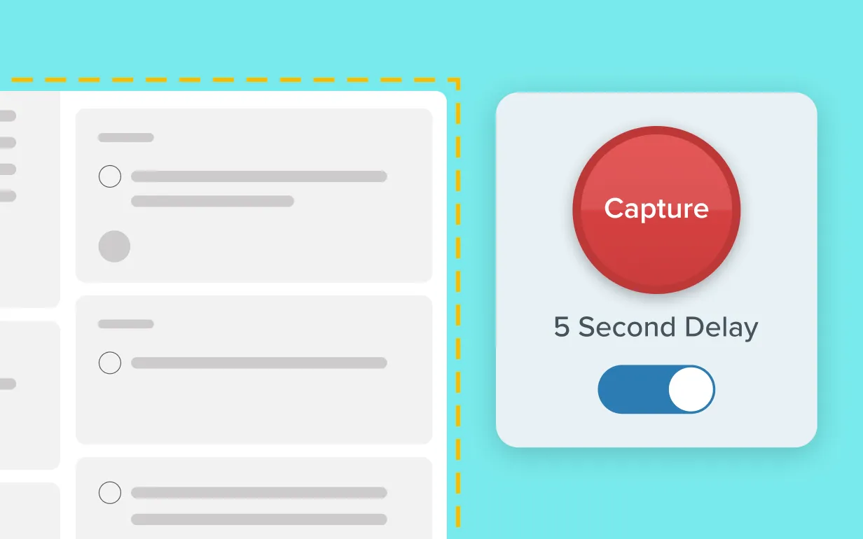 Taking a screenshot of a dropdown menu with Snagit.