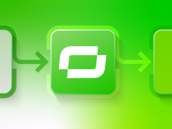 Green image of Synthesia logo.