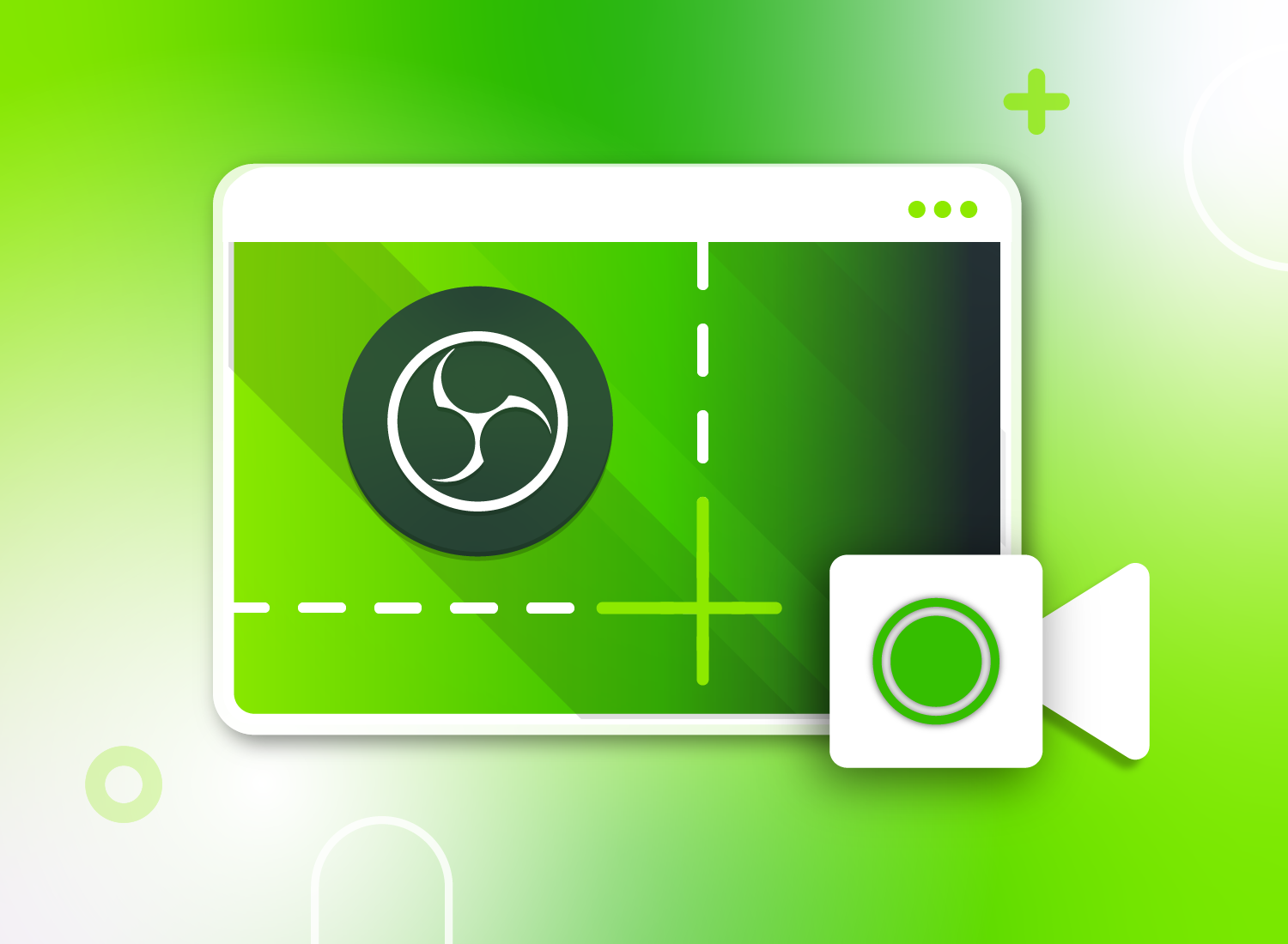 OBS screen recorder icon on a computer screen