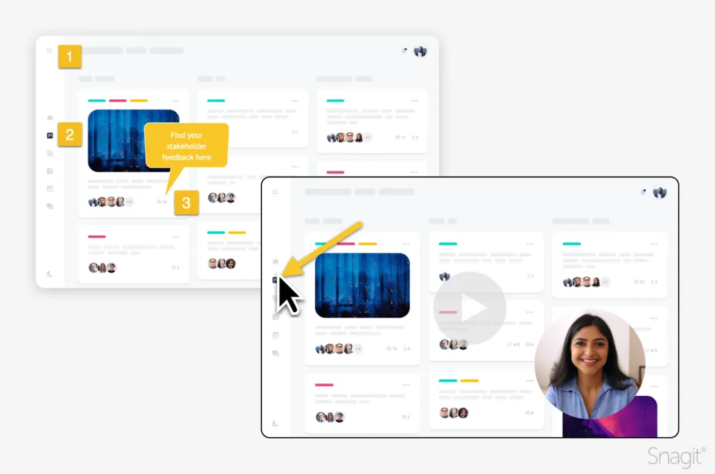 Image of someone capturing their screen in a video while showing steps.