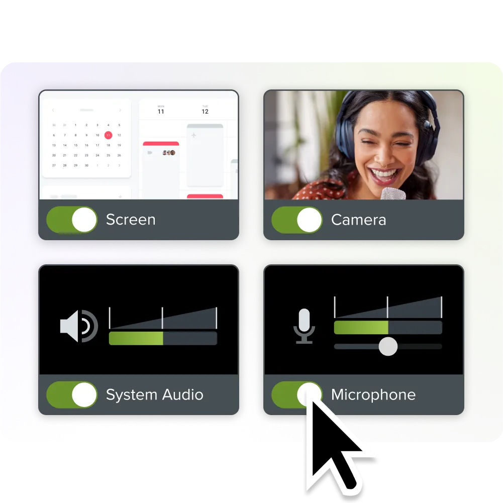 A image showing the user interface for the recorder in camtasia