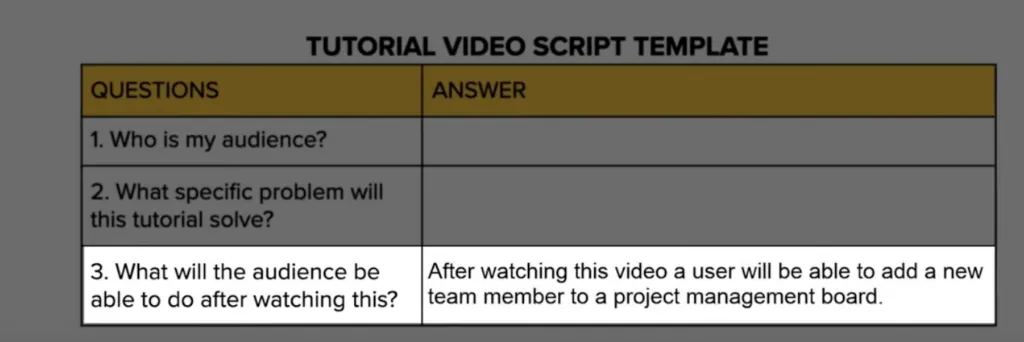 define goals script template