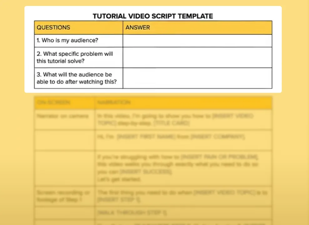 define audience script template