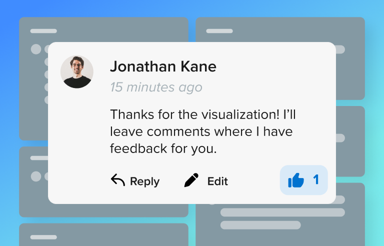 Comment on screencast overlaying images in the background.
