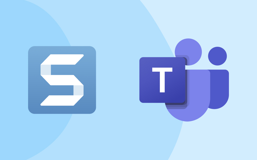 A Snagit logo and a Microsoft Teams Logo side-by-side.