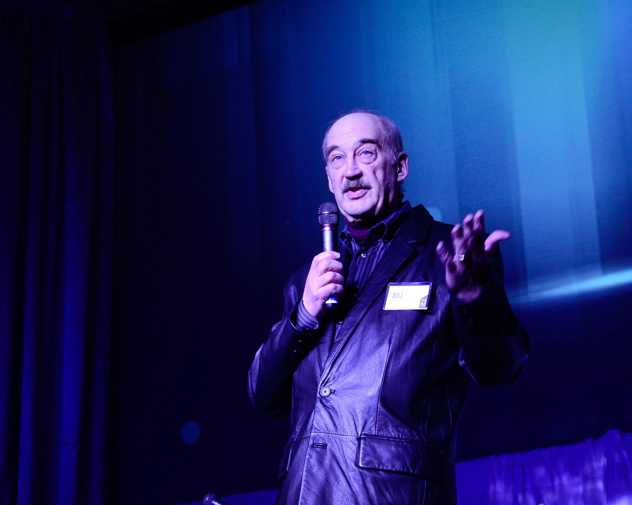 Bill giving a speech at TechSmith’s annual birthday party in 2013