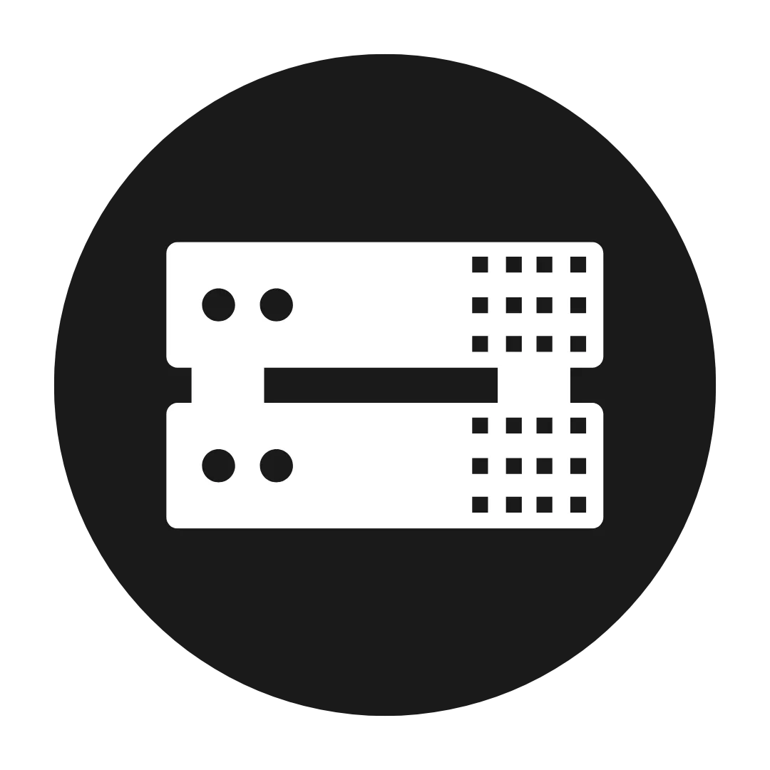 proxy server in black circle