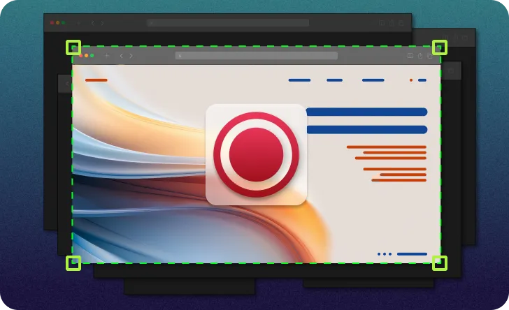 Computer screen with multiple windows open, but only one is being recorded.