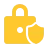 yellow lock with shield