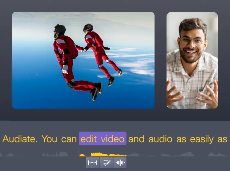 AI text-based video editing