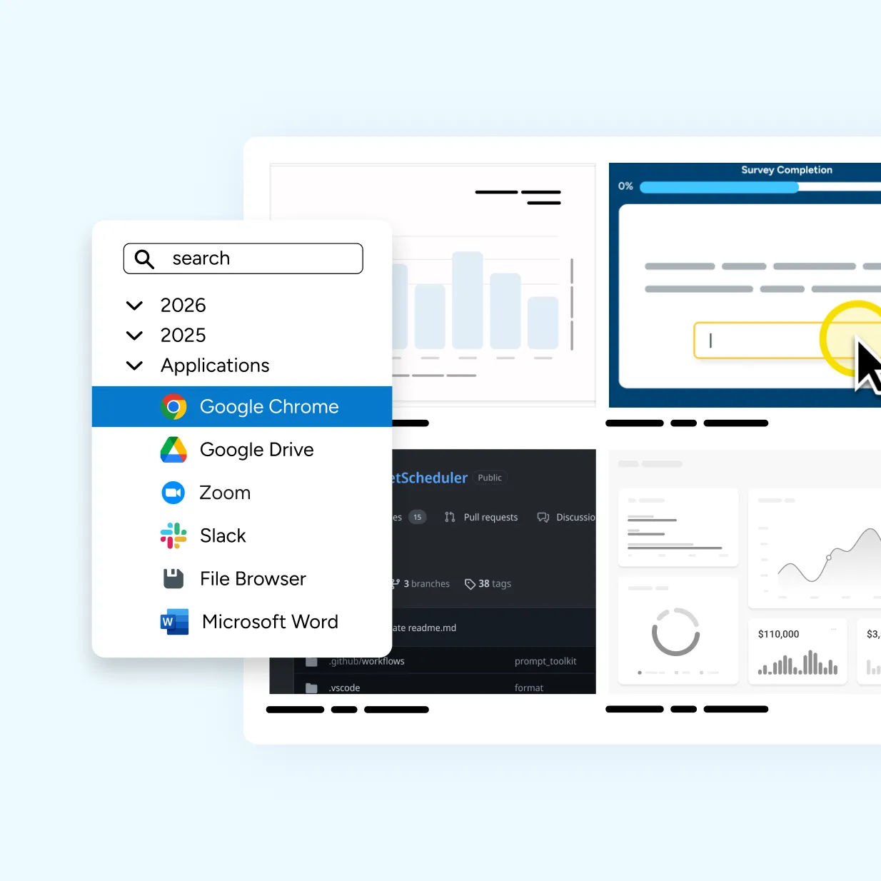 Snagit Library organizes screenshots and captures in a searchable collection across applications.