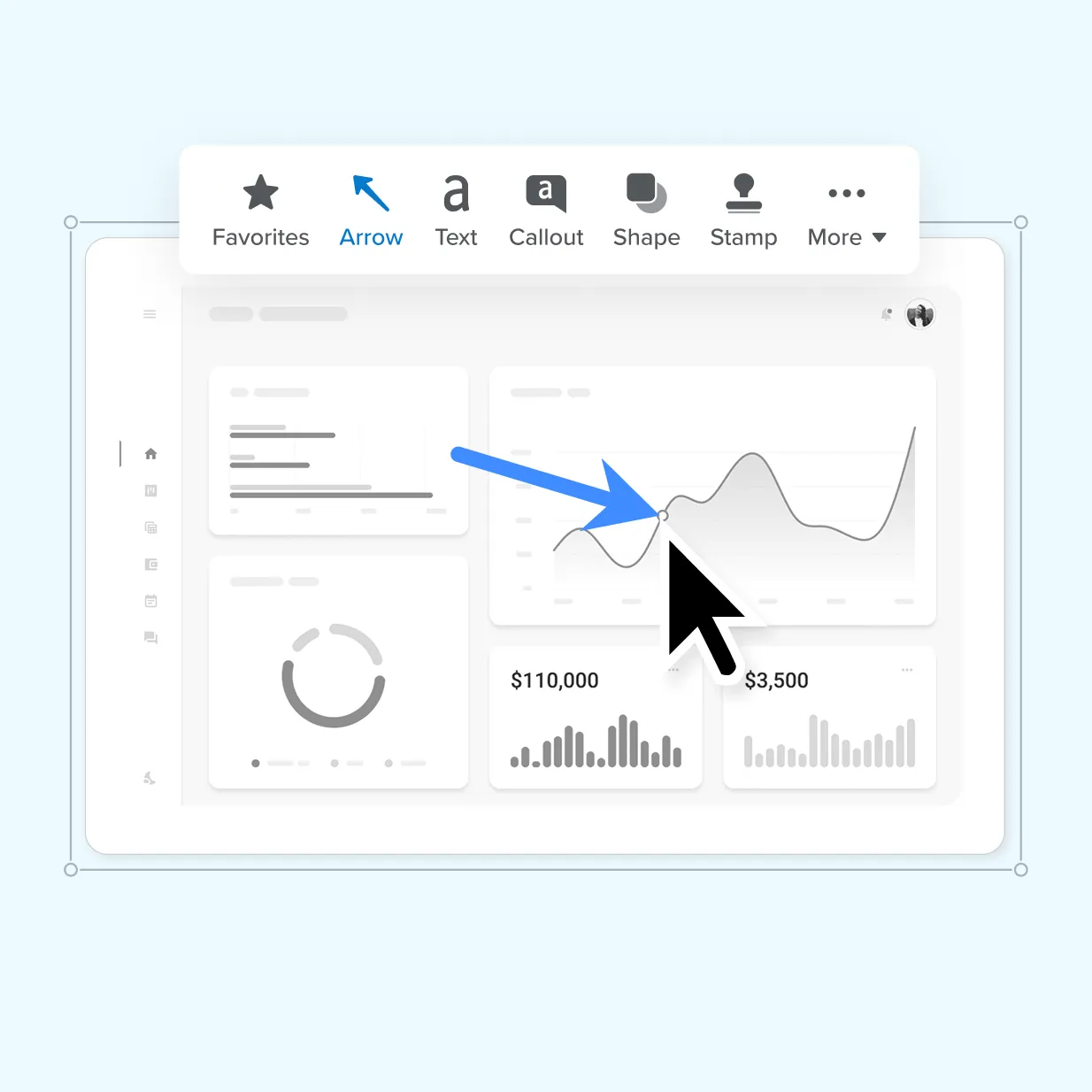 Snagit editing tools add annotations, including arrows and callouts, directly on a screenshot.